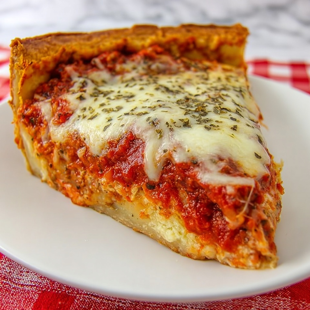 Crescent Lasagna Pie Recipe - Recipe Image