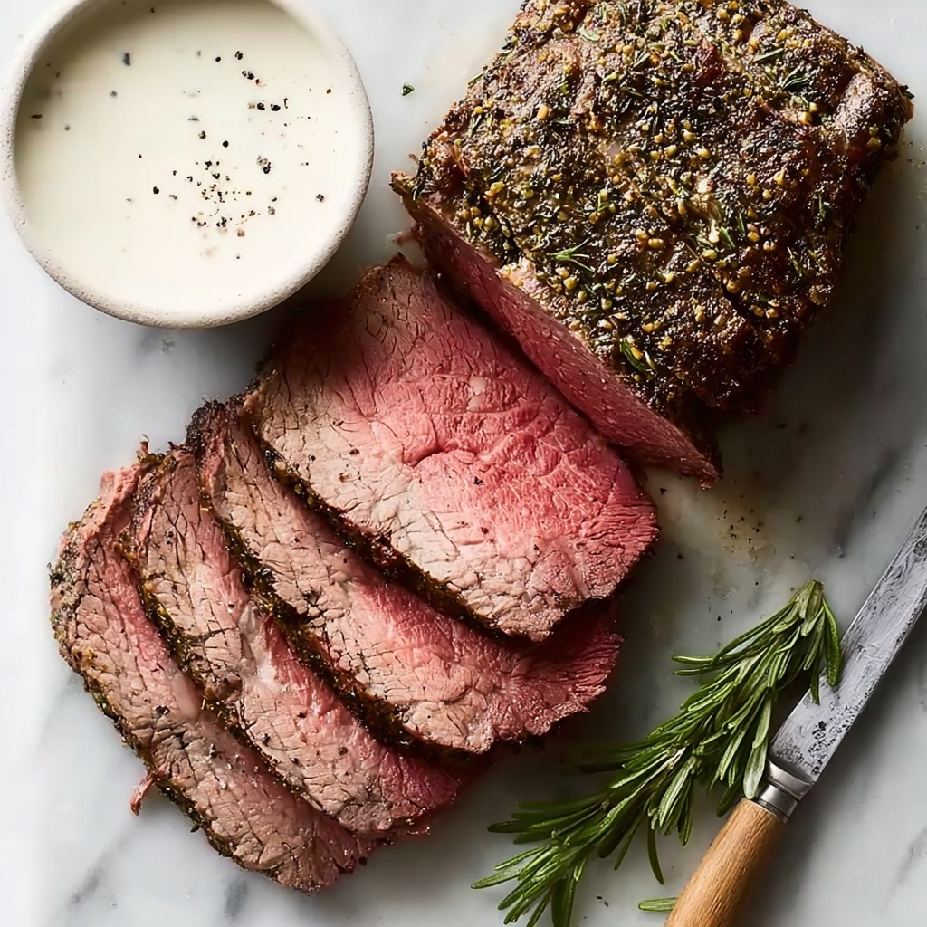 Roast Beef with Herb Crust and Horseradish Sauce Recipe - Recipe Image