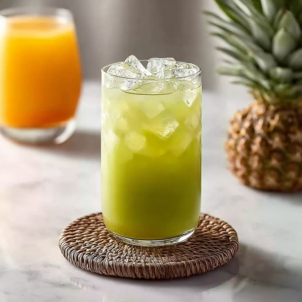 Pineapple Matcha Drink Recipe - Recipe Image