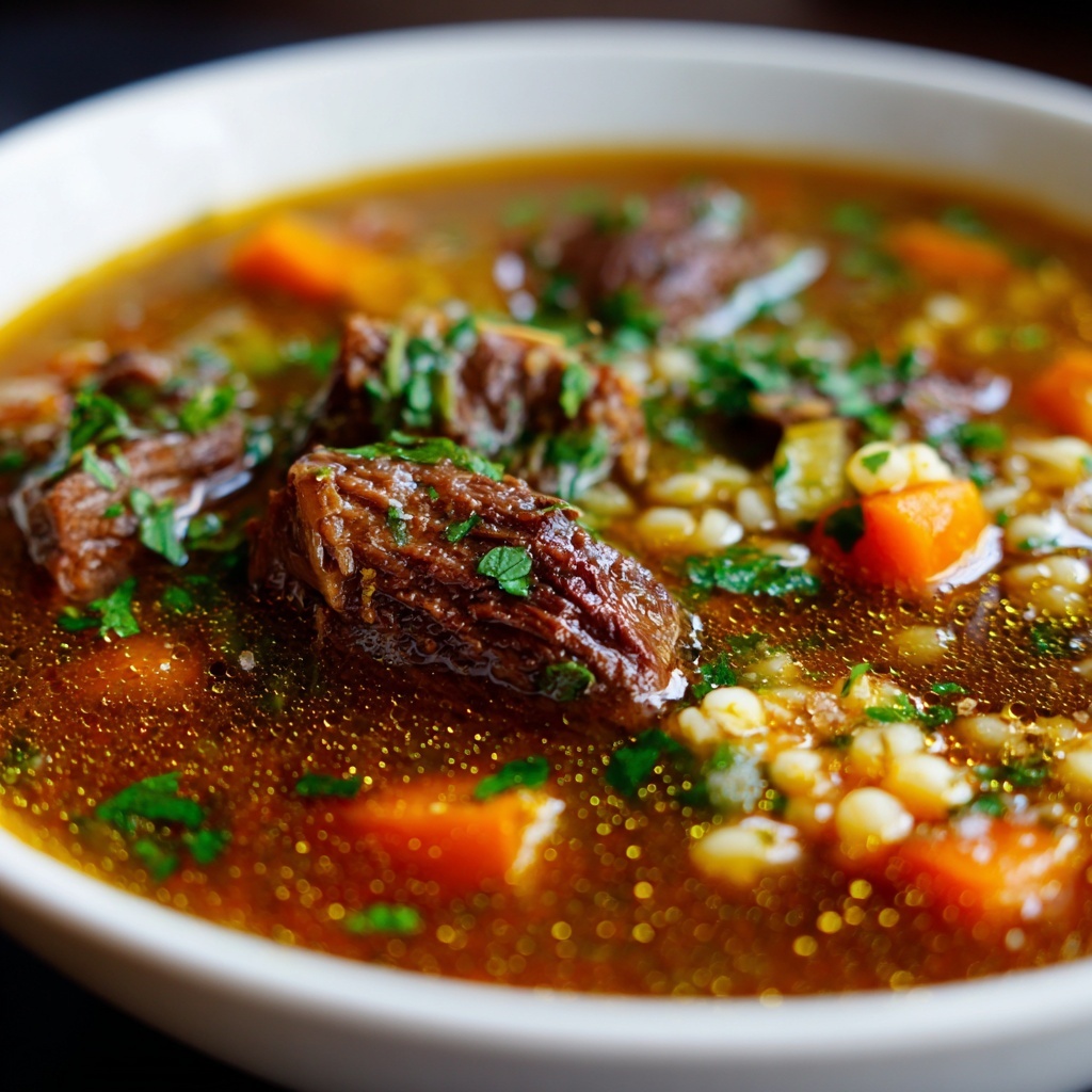 Slow Cooker Beef and Barley Soup Recipe - Recipe Image
