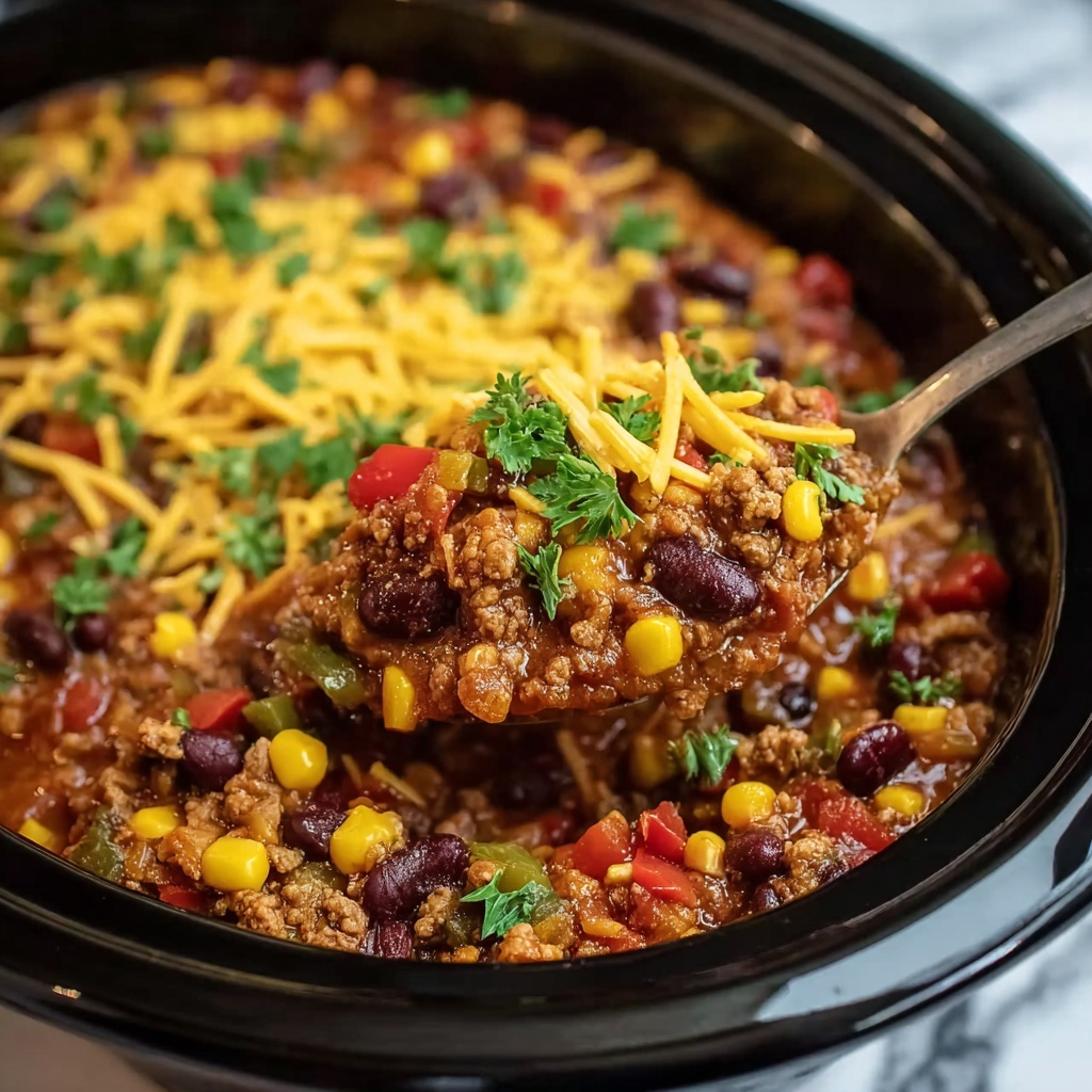 Slow Cooker Taco Casserole Recipe - Recipe Image