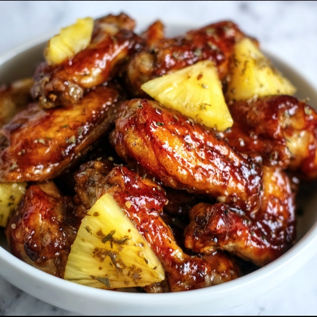 Brown Sugar Pineapple Chicken Wings Recipe - Recipe Image