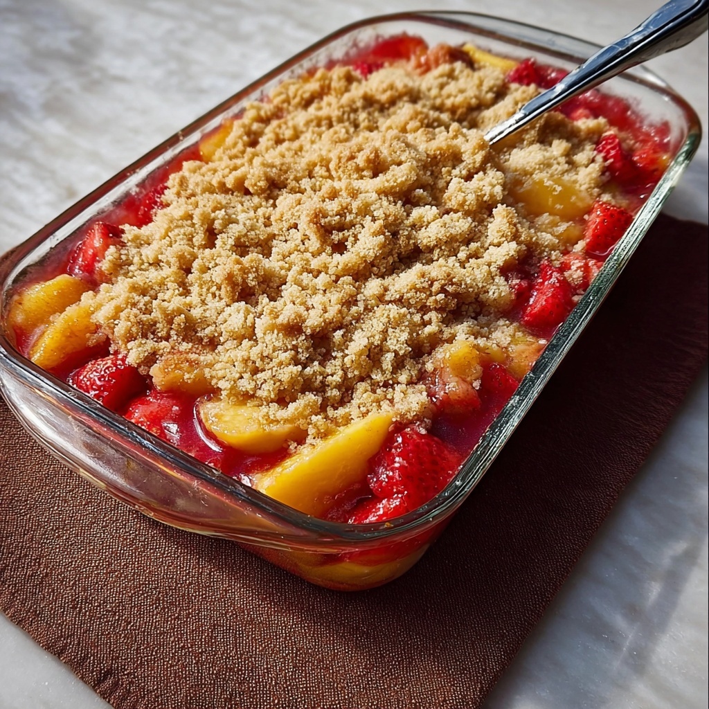 Peach Strawberry Crisp Recipe - Recipe Image