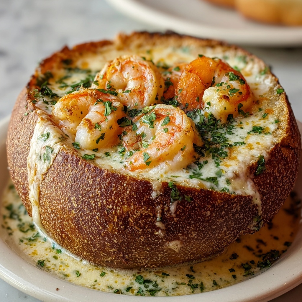 Stuffed Seafood Bread Bowl Recipe - Recipe Image