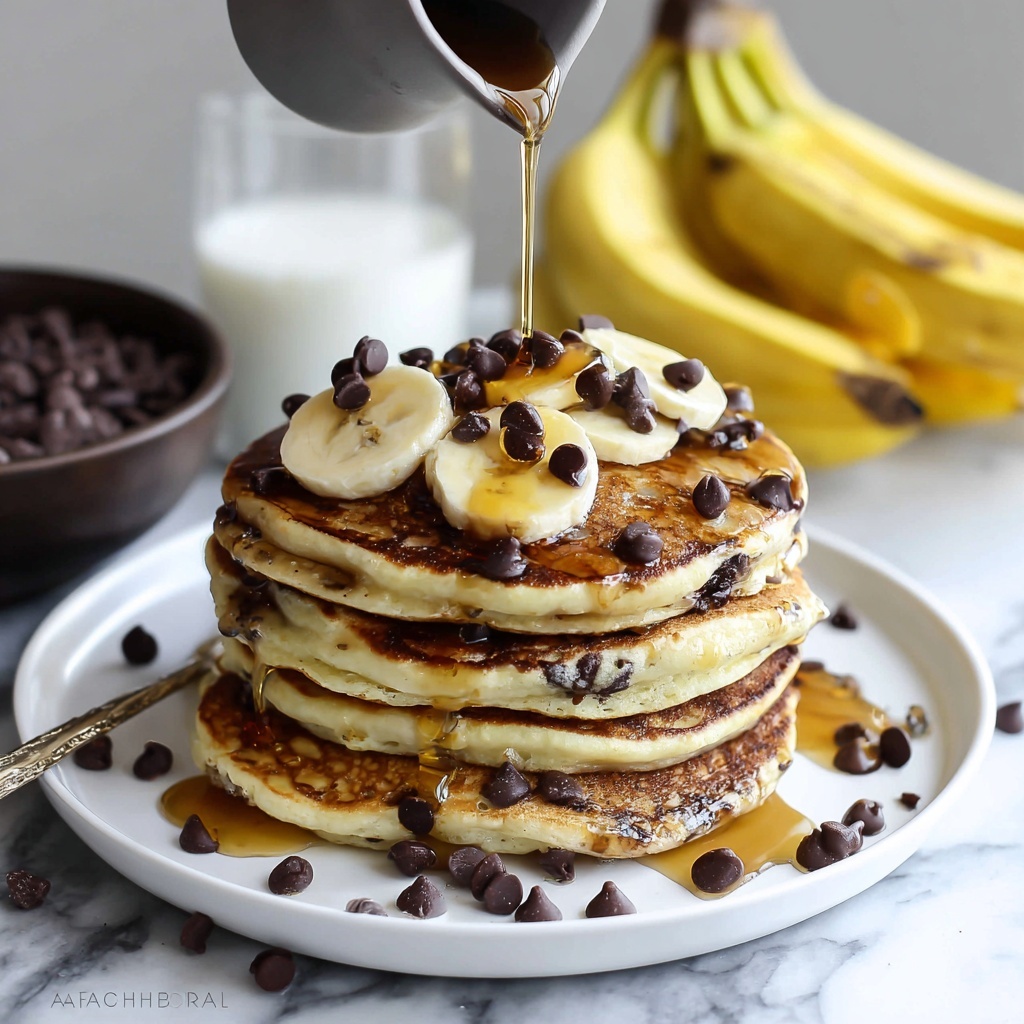 Chocolate Chip Banana Pancakes Recipe - Recipe Image