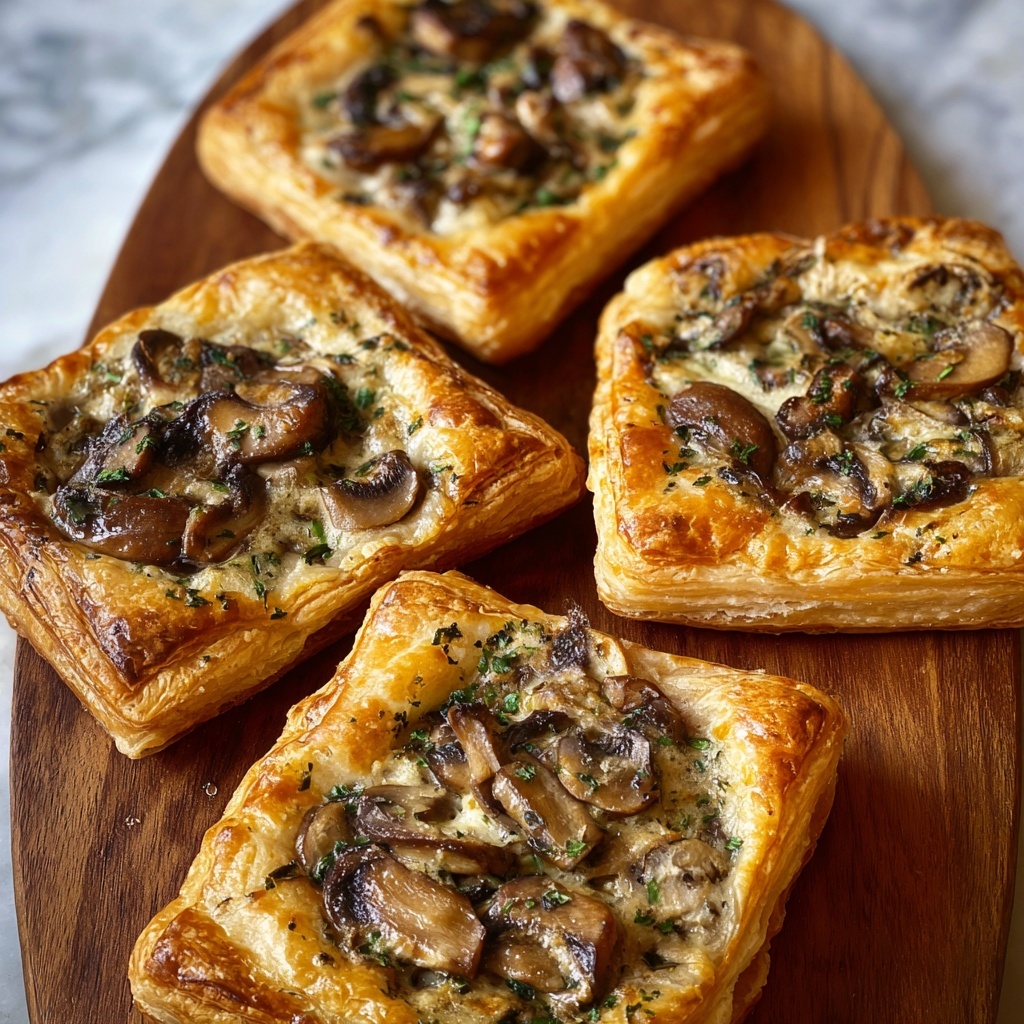 Mushroom, Shallot and Herbed Goat Cheese Tarts Recipe - Recipe Image