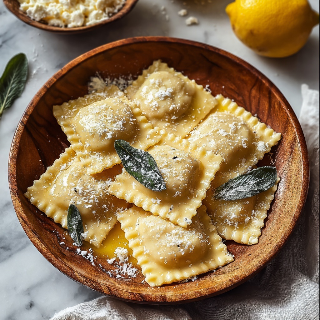 Vegan Lemon Ricotta Ravioli Recipe - Recipe Image