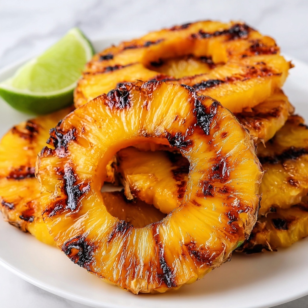 Grilled Pineapple with Coconut-Lime Glaze Recipe - Recipe Image