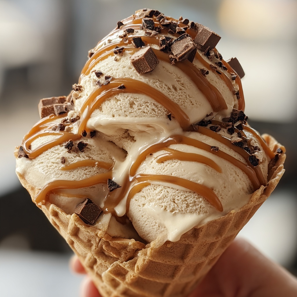 Homemade Salted Caramel Ice Cream Recipe - Recipe Image