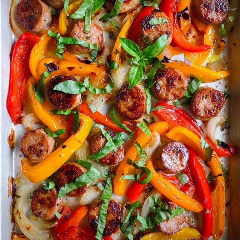 Sausage and Roasted Bell Peppers Skillet Recipe