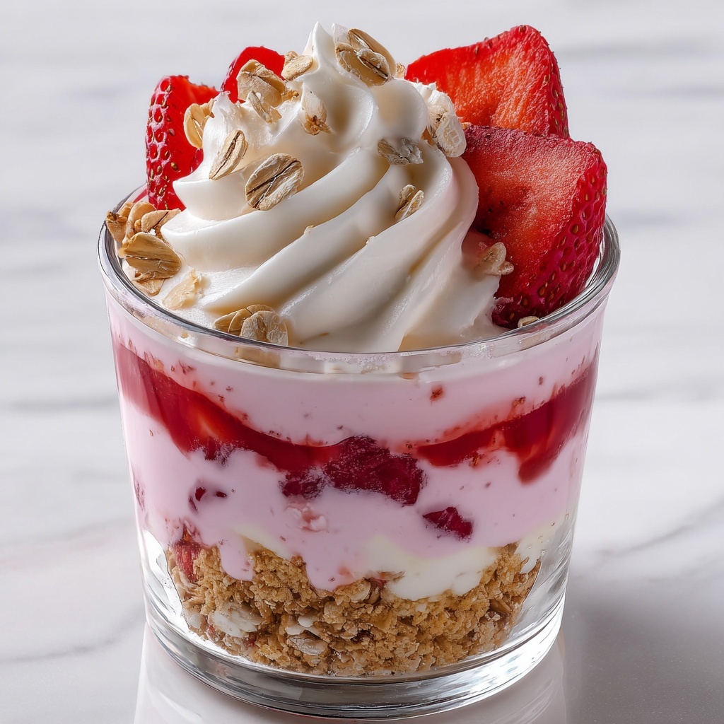 Strawberry Cheesecake Overnight Oats Recipe - Recipe Image