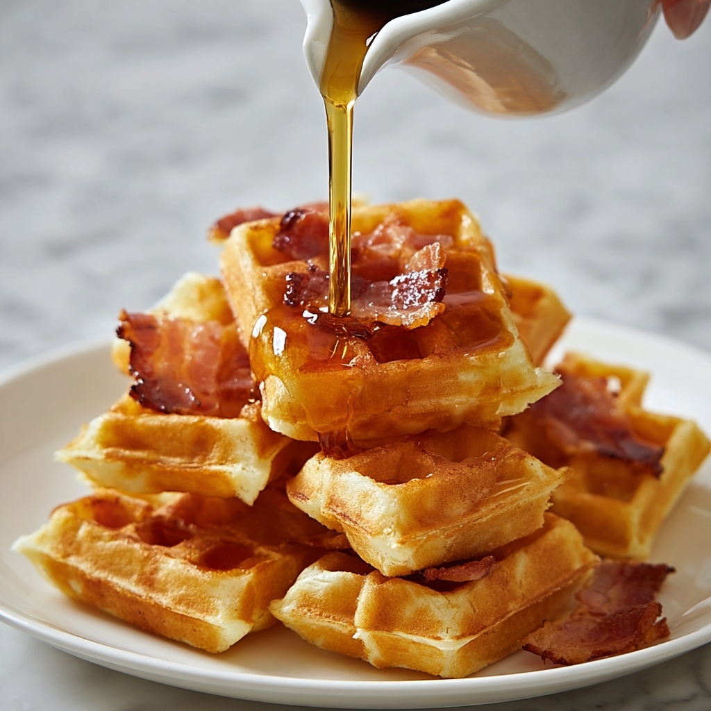 Cornbread Waffle Bites with Honey Butter Syrup Recipe - Recipe Image