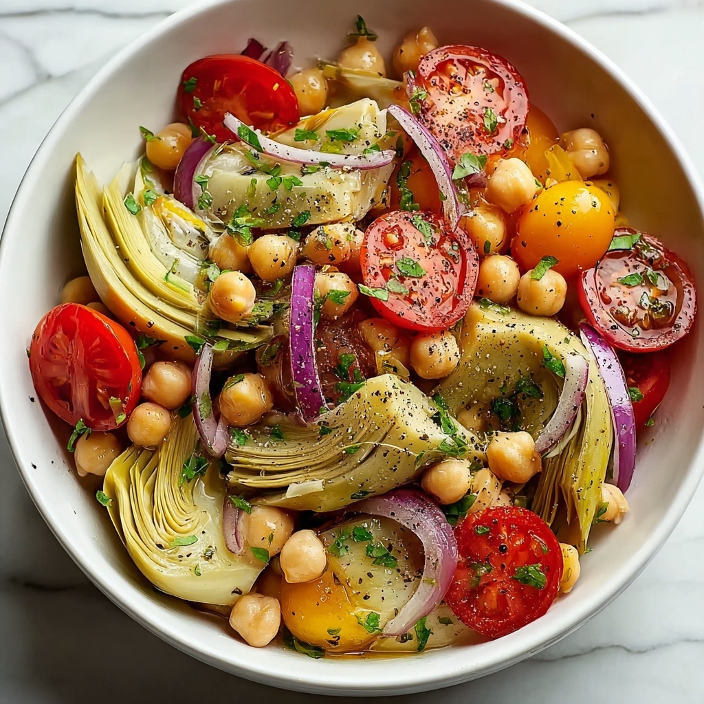 Tuscan Artichoke Tomato Salad Recipe - Recipe Image