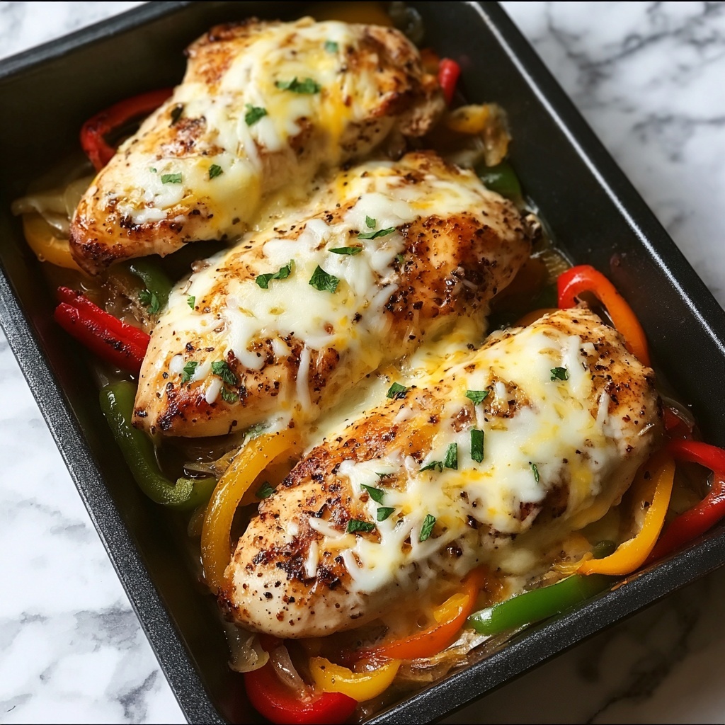 Cheesy Baked Fajita Chicken Recipe - Recipe Image