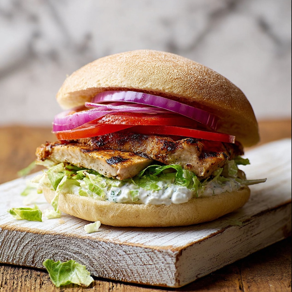 Greek Chicken Burgers Recipe - Recipe Image