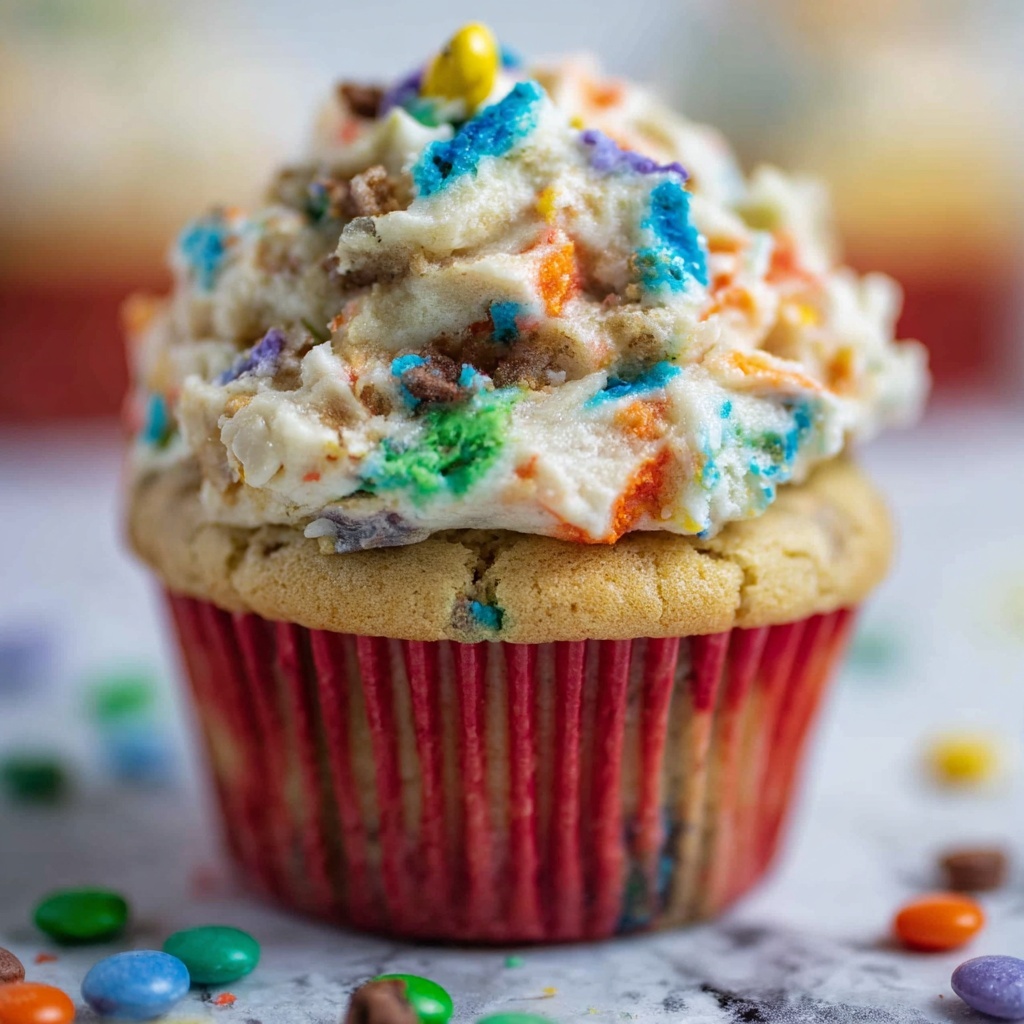 Monster Cookie Dough Cupcakes Recipe - Recipe Image