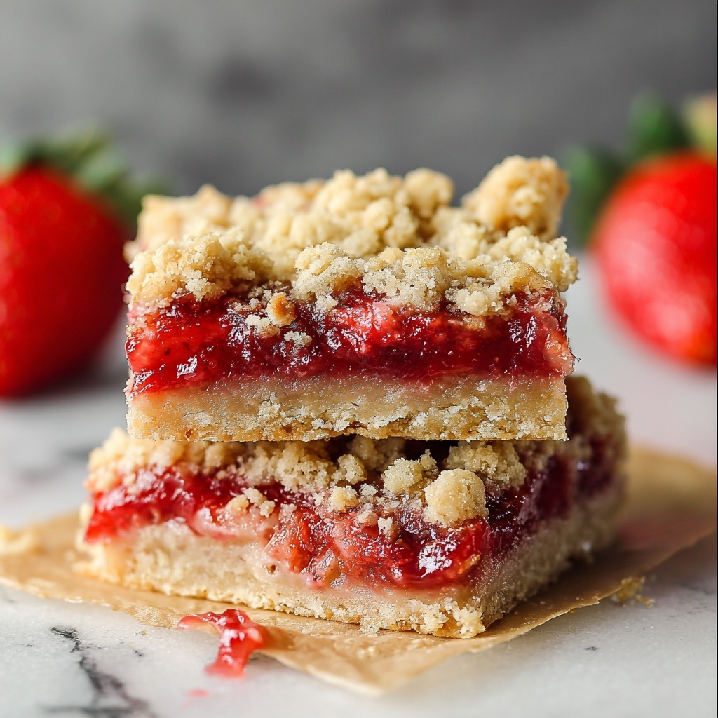 Strawberry Rhubarb Bars Recipe - Recipe Image