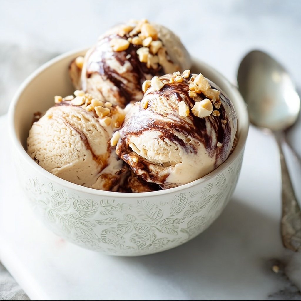 Ice Cream with Peanut Butter Cups & Fudge Recipe - Recipe Image
