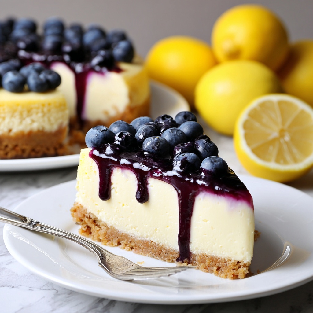 Lemon Blueberry Cheesecake Recipe - Recipe Image