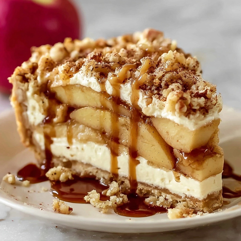 Best Apple Pie Stuffed Cheesecake Recipe - Recipe Image