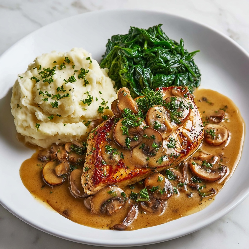 Balsamic Chicken with Creamy Mushroom Sauce Recipe - Recipe Image