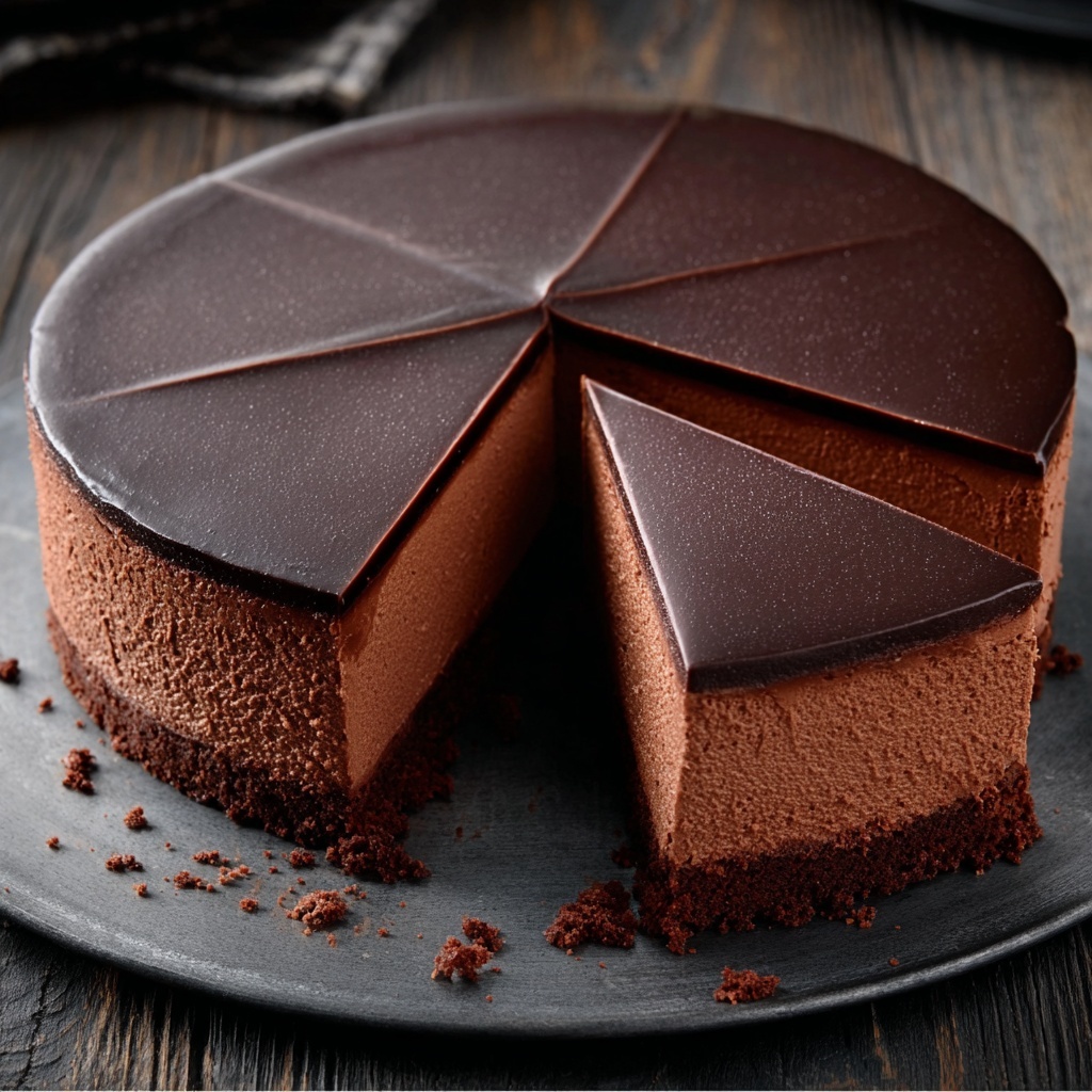Dark Chocolate Mousse Cake Recipe - Recipe Image