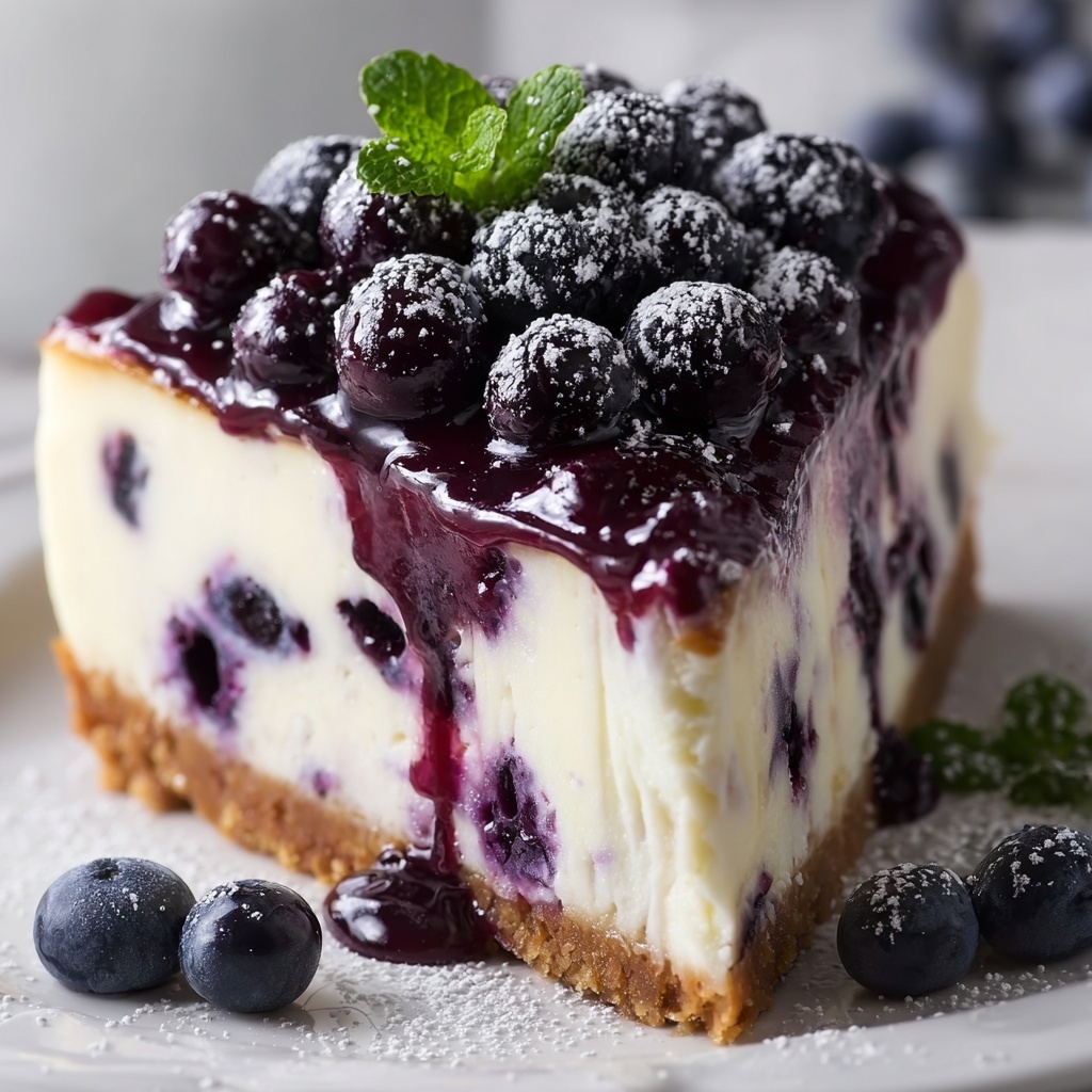 White Chocolate Blueberry Cheesecake Recipe - Recipe Image