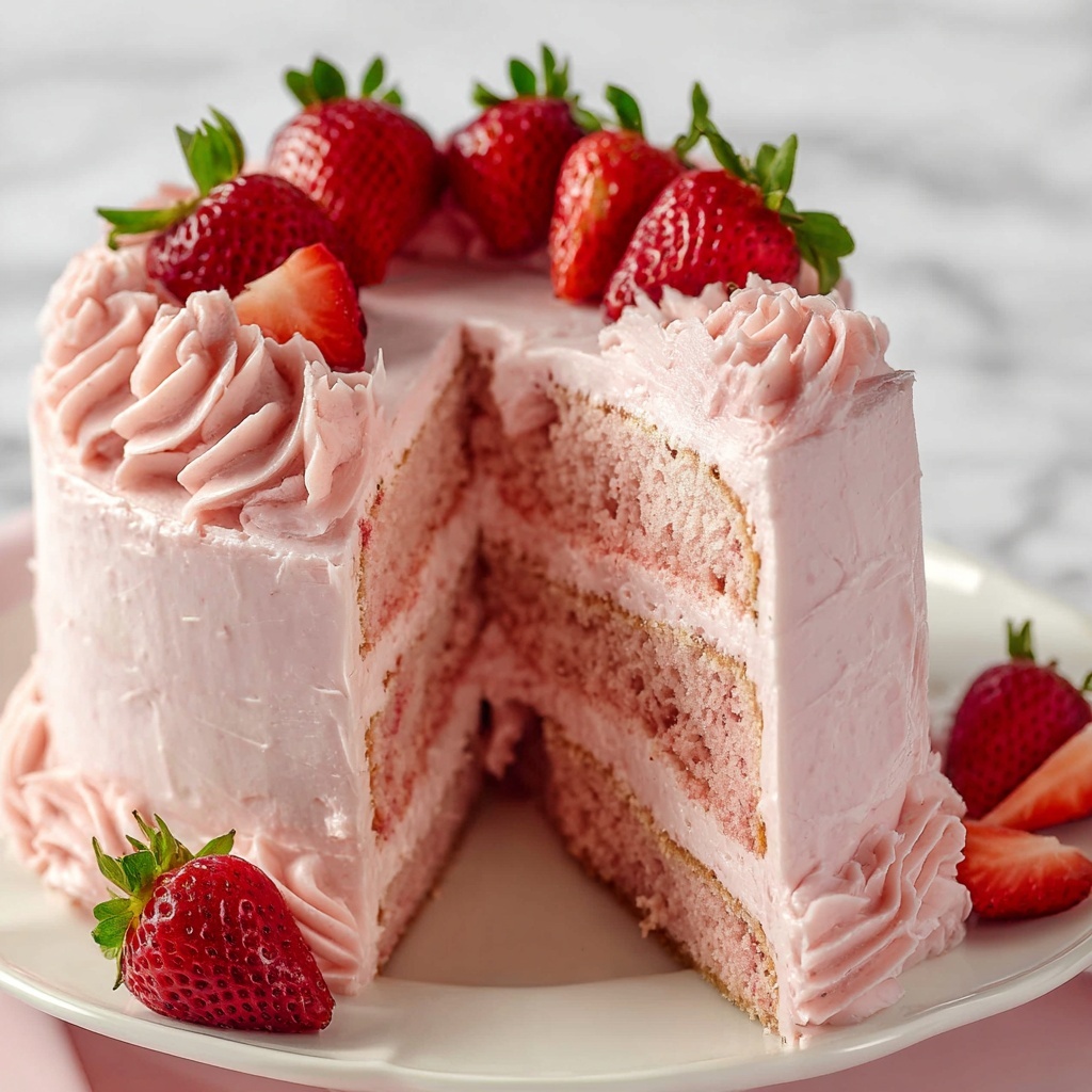 Best Strawberry Cake Ever Recipe - Recipe Image
