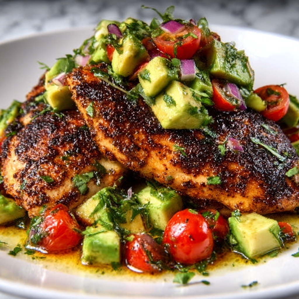 Fiesta Lime Chicken with Avocado Salsa Recipe - Recipe Image
