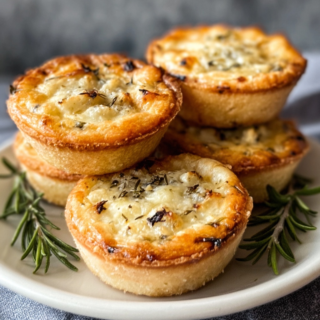 Garlic Rosemary Focaccia Muffins Recipe - Recipe Image