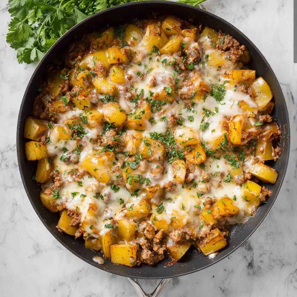 Cheesy Beef Potato Casserole Recipe - Recipe Image
