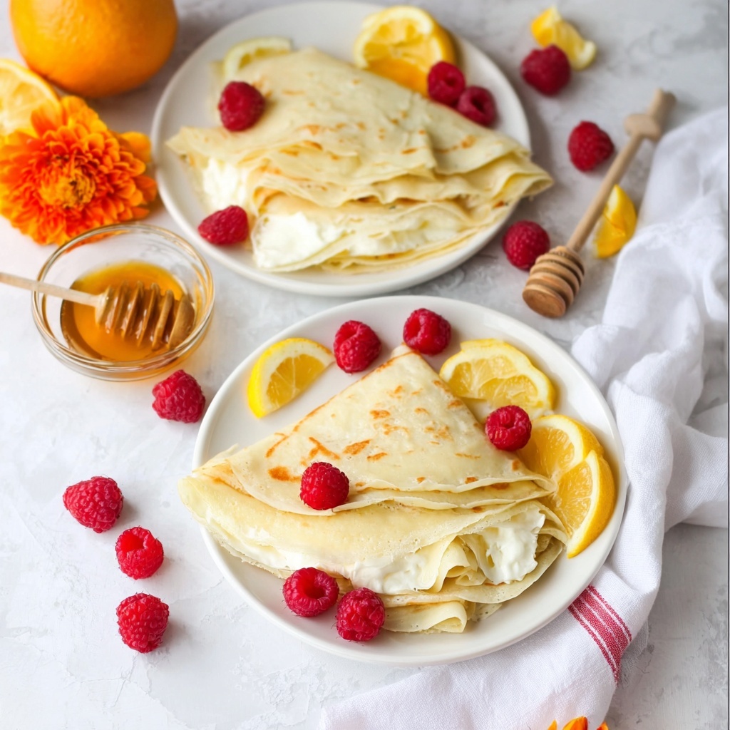 Lemon Mascarpone Stuffed Crepes Recipe - Recipe Image