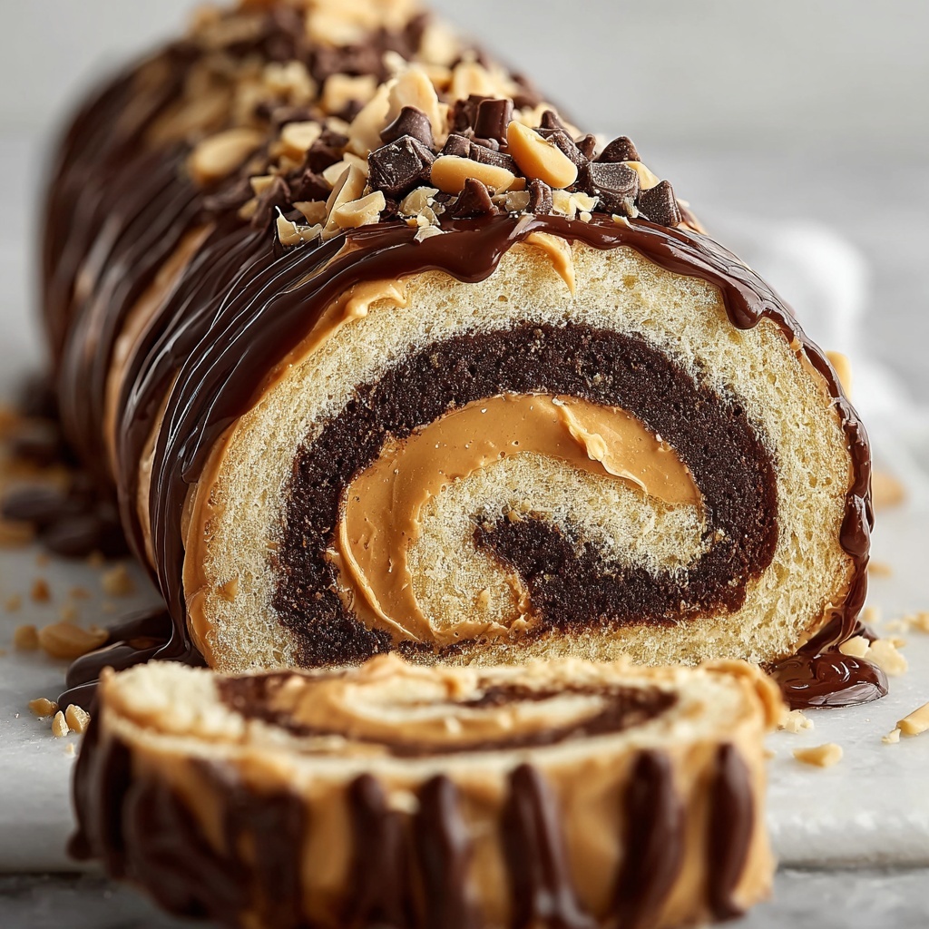 Chocolate Peanut Butter Dream Roll Recipe - Recipe Image
