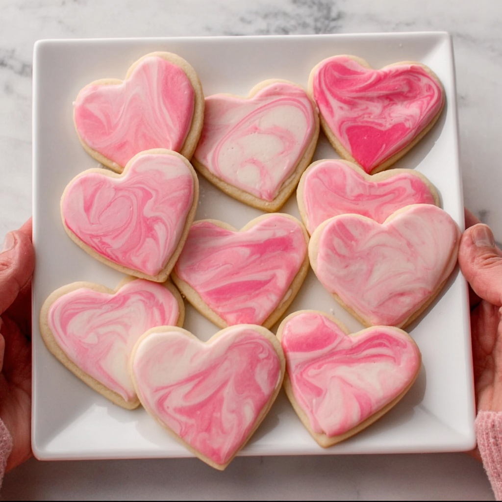 Marbled Heart Sugar Cookie Cutouts Recipe - Recipe Image