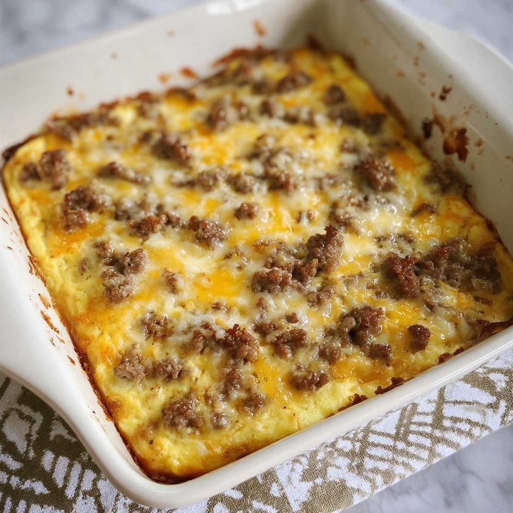 Sausage Hash Brown Breakfast Casserole Recipe - Recipe Image