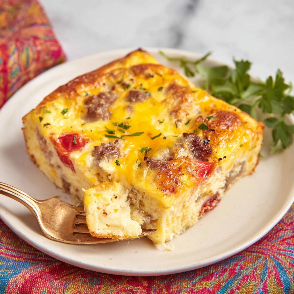 Rotel Sausage Cream Cheese Breakfast Casserole Recipe - Recipe Image