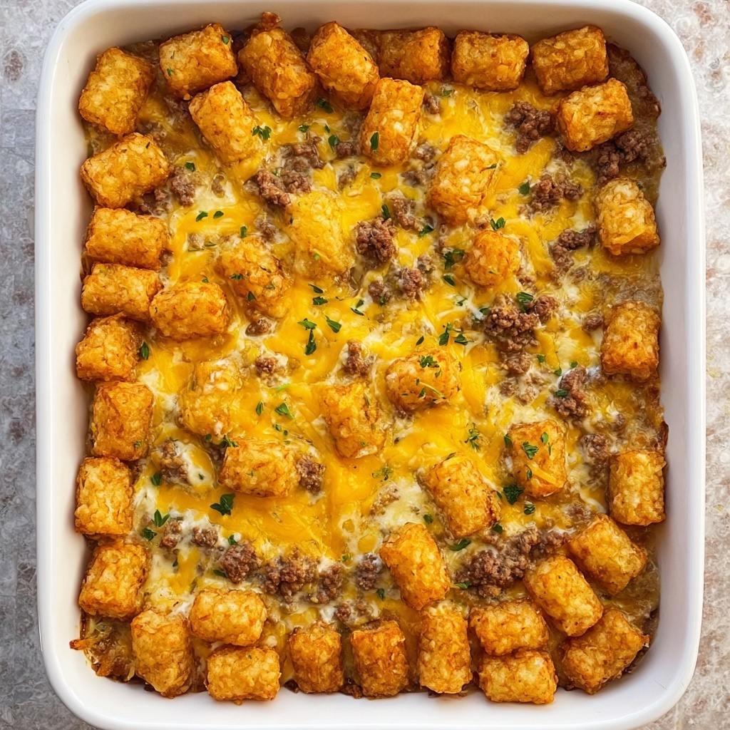 Tater Tot Sausage Breakfast Casserole Recipe - Recipe Image