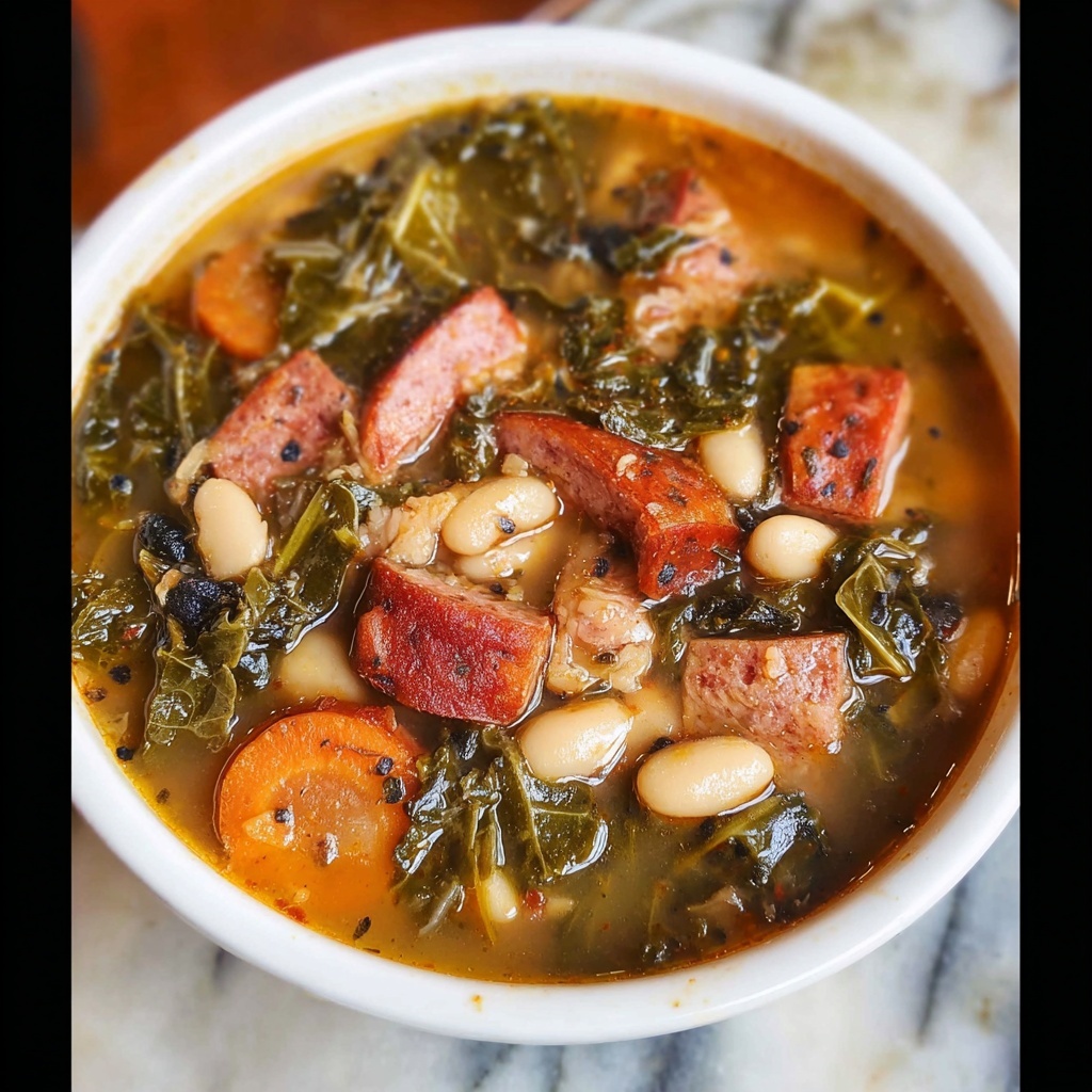 Smoked Sausage & Spinach Soup Recipe - Recipe Image
