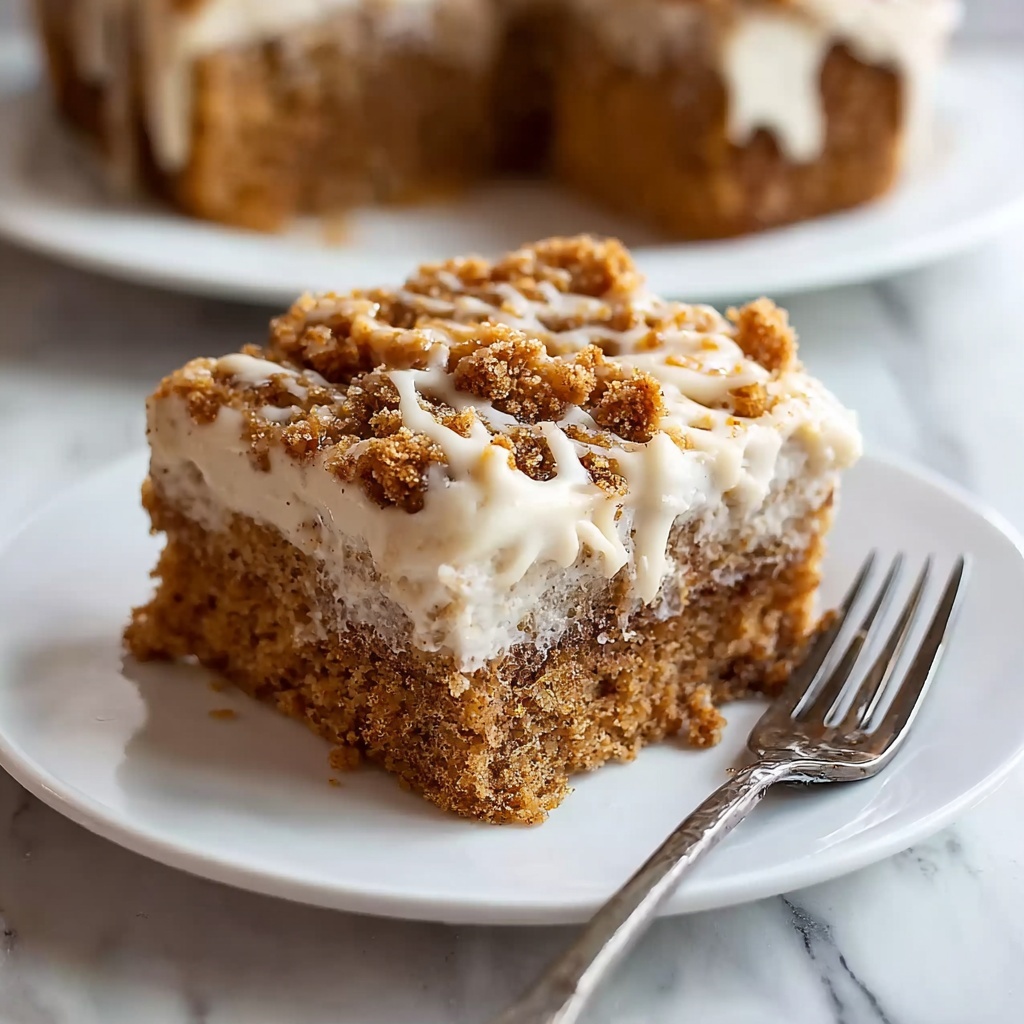Pumpkin Coffee Cake with Spiced Crumb Topping and Pumpkin Spice Drizzle Recipe - Recipe Image
