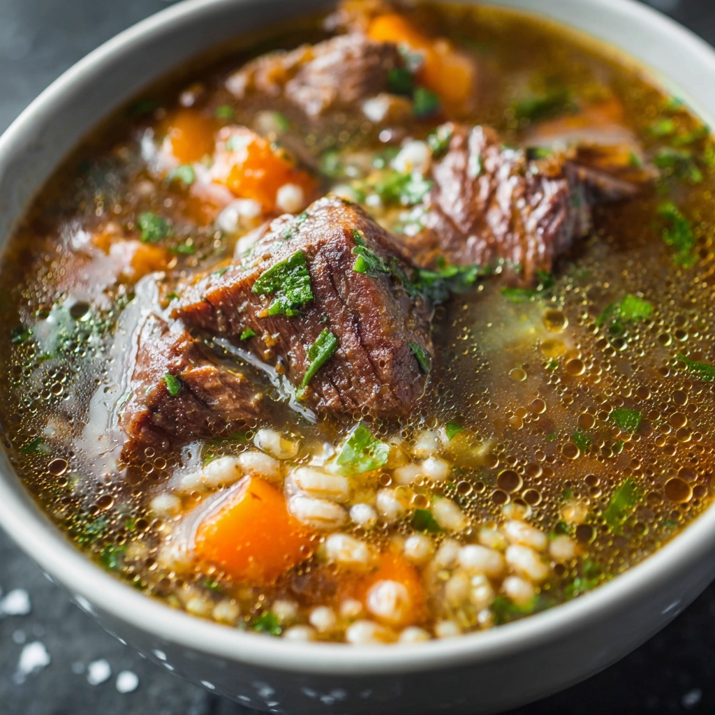Slow Cooker Beef and Barley Soup Recipe - Recipe Image