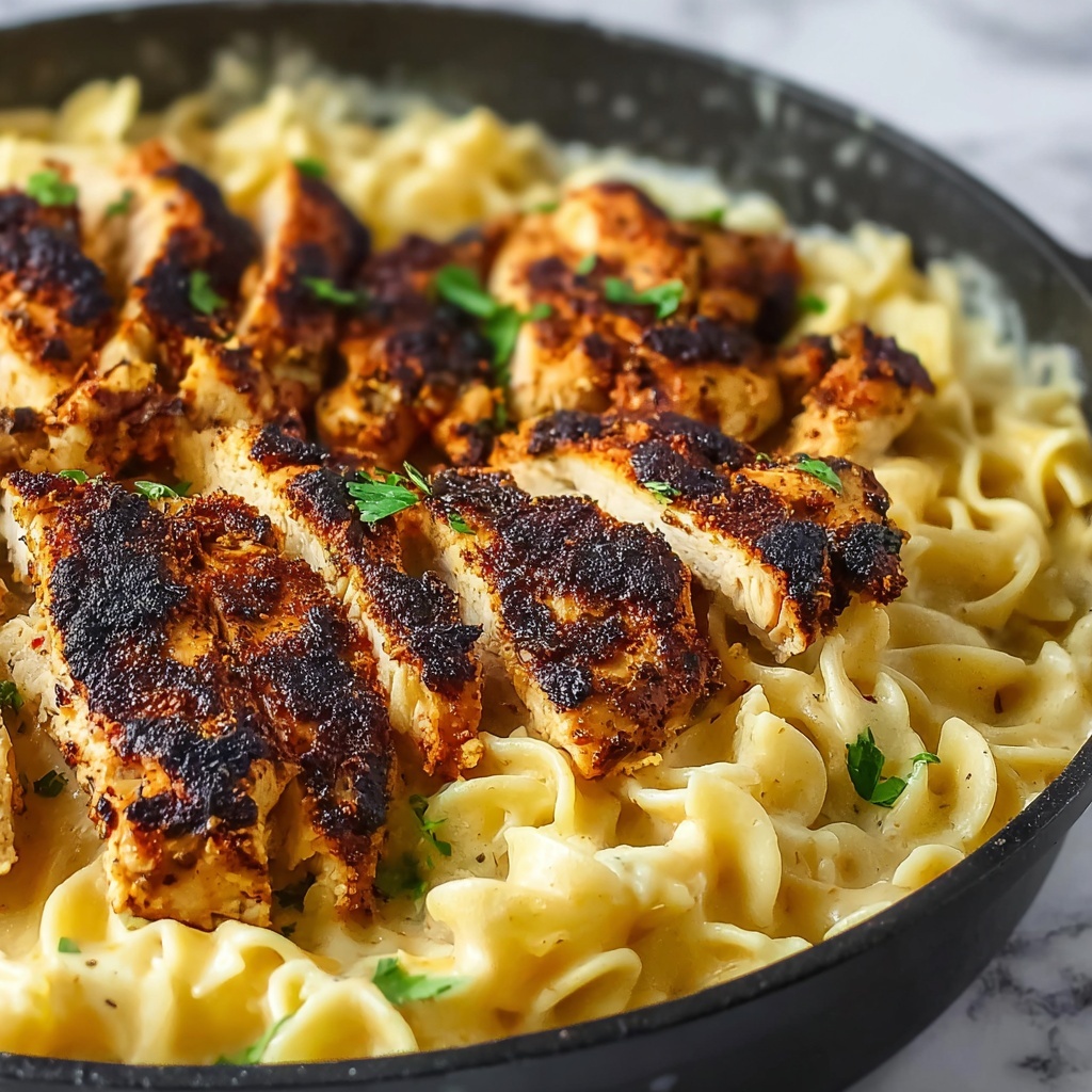 Blackened Cajun Chicken Alfredo Recipe - Recipe Image