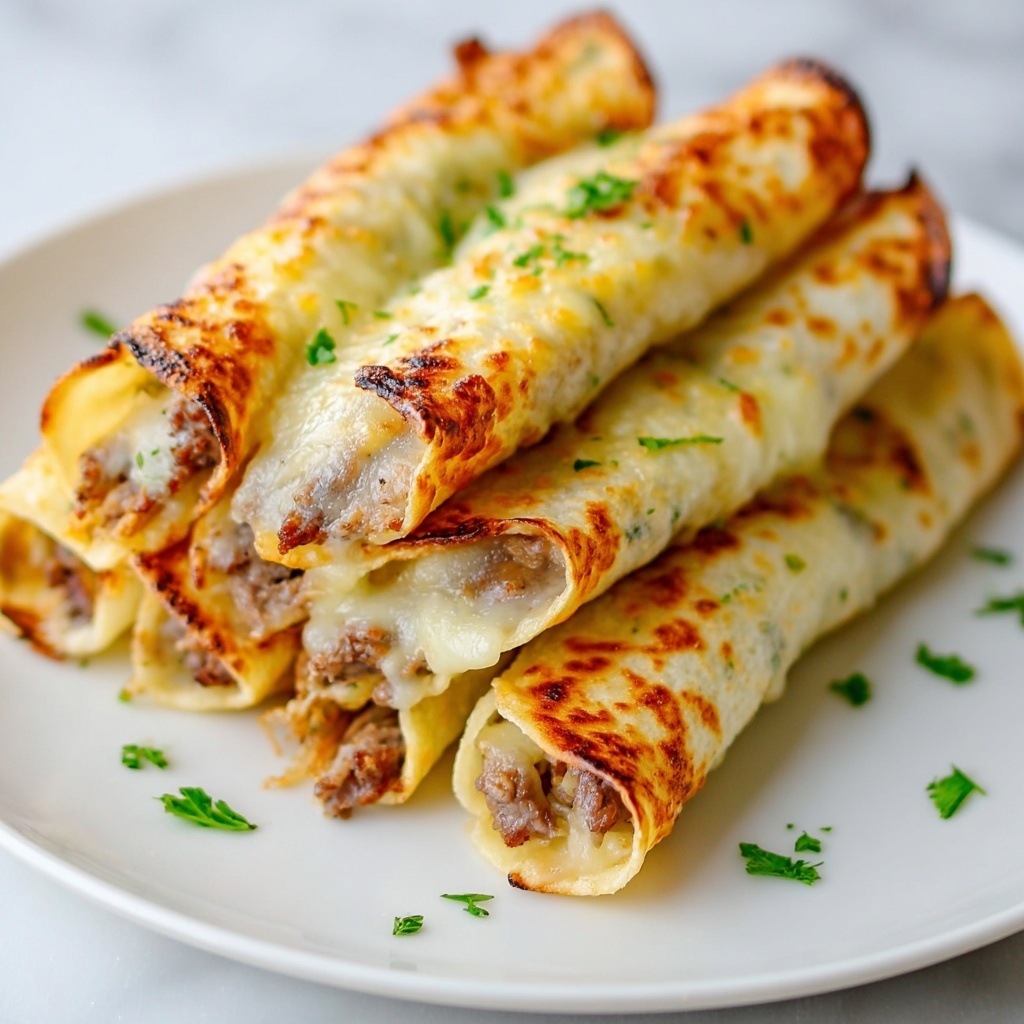Keto Philly Cheesesteak Roll-Ups Recipe - Recipe Image