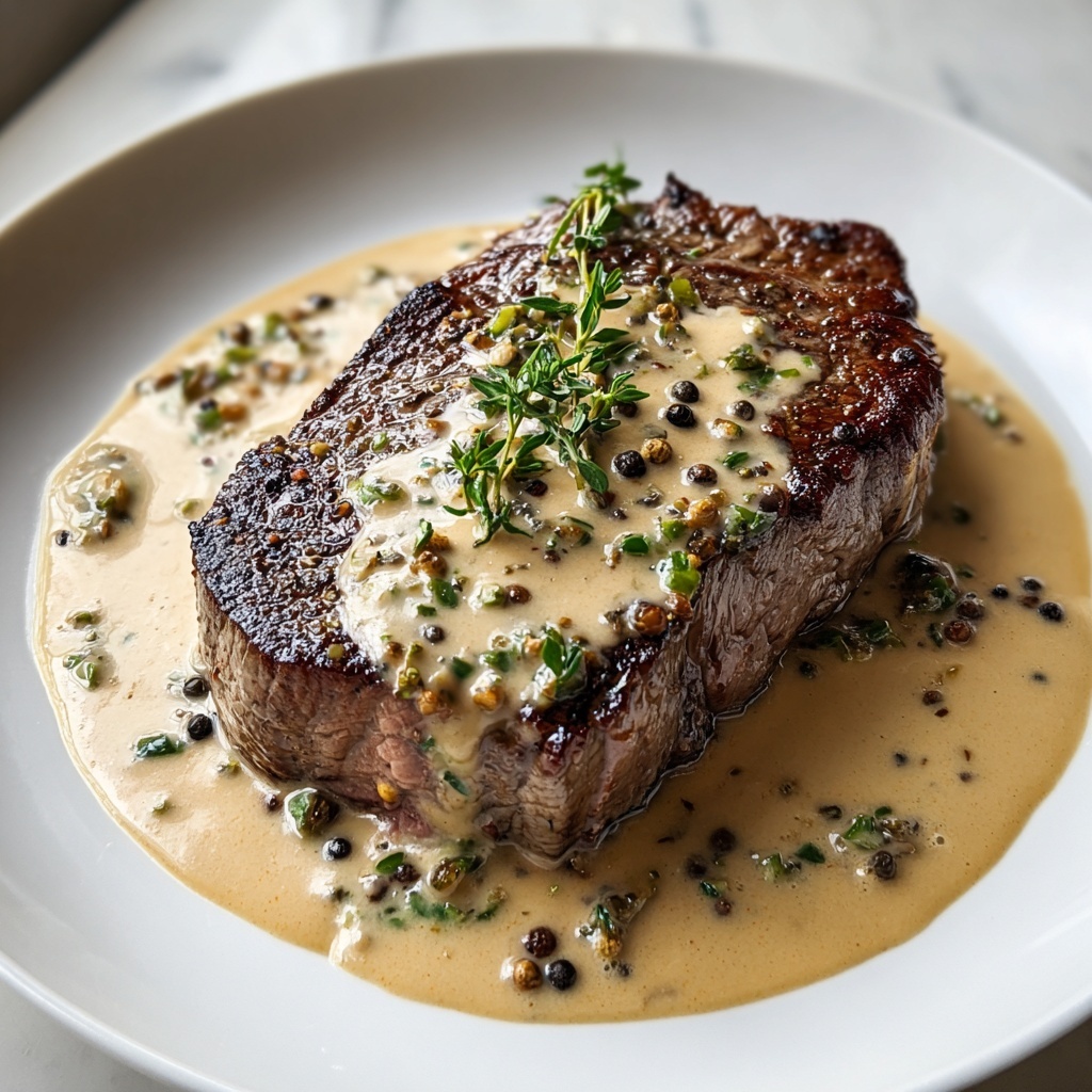 Creamy Garlic Sauce Steak Recipe - Recipe Image