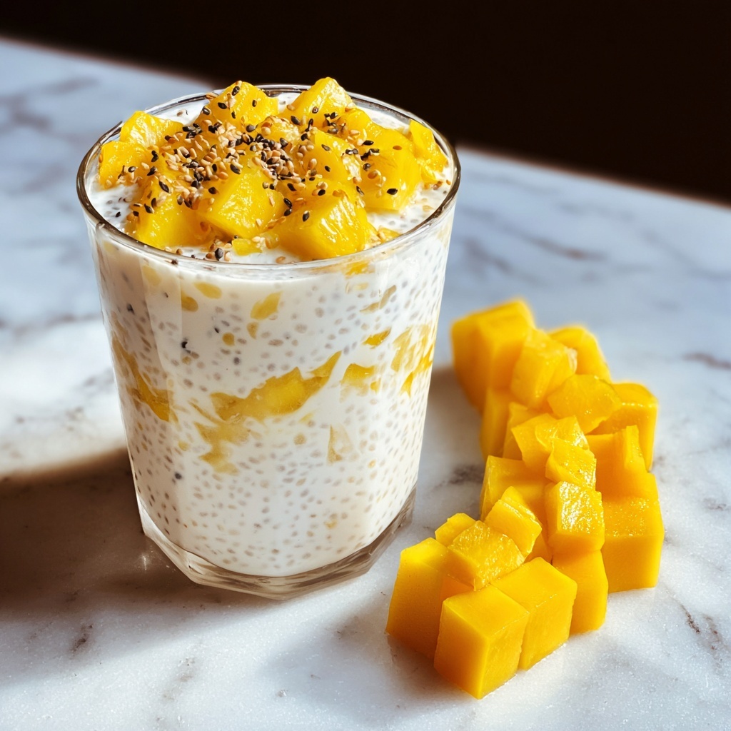 Mango Coconut Overnight Oats Recipe - Recipe Image