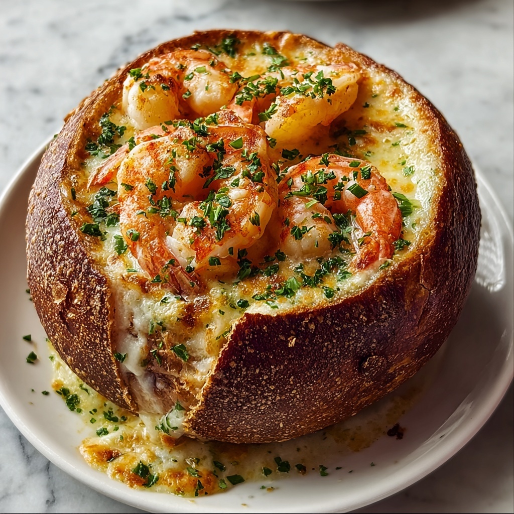 Stuffed Seafood Bread Bowl Recipe - Recipe Image