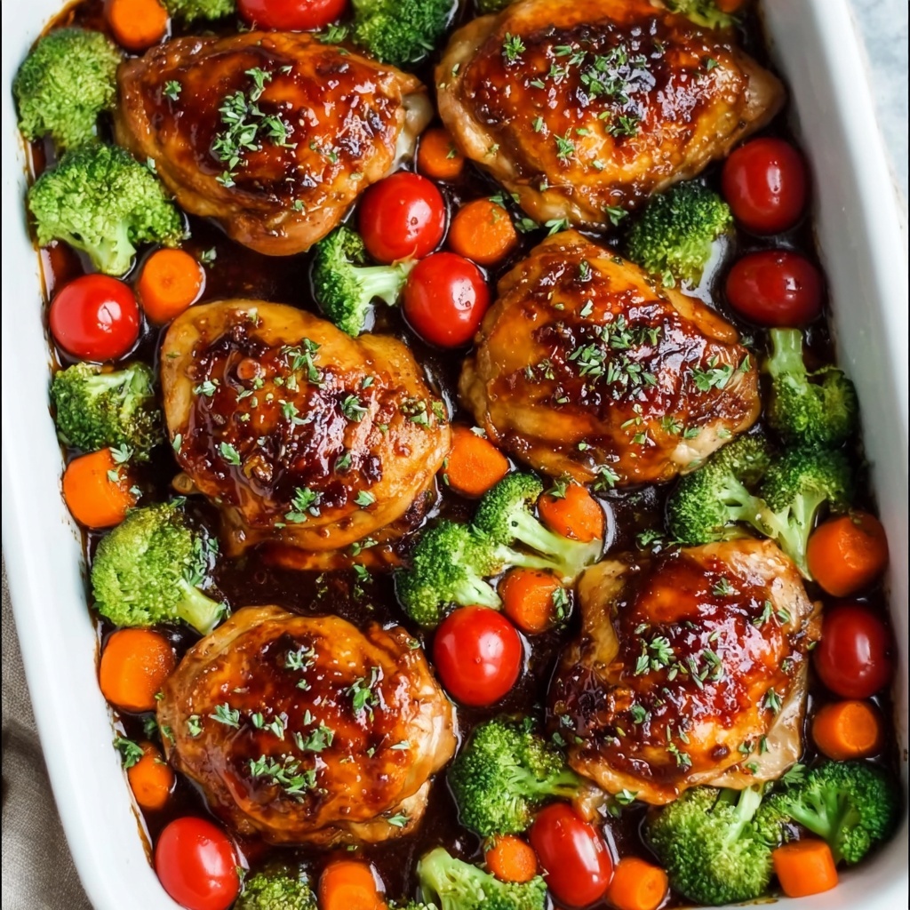 One Pan Balsamic Chicken and Veggies Recipe - Recipe Image