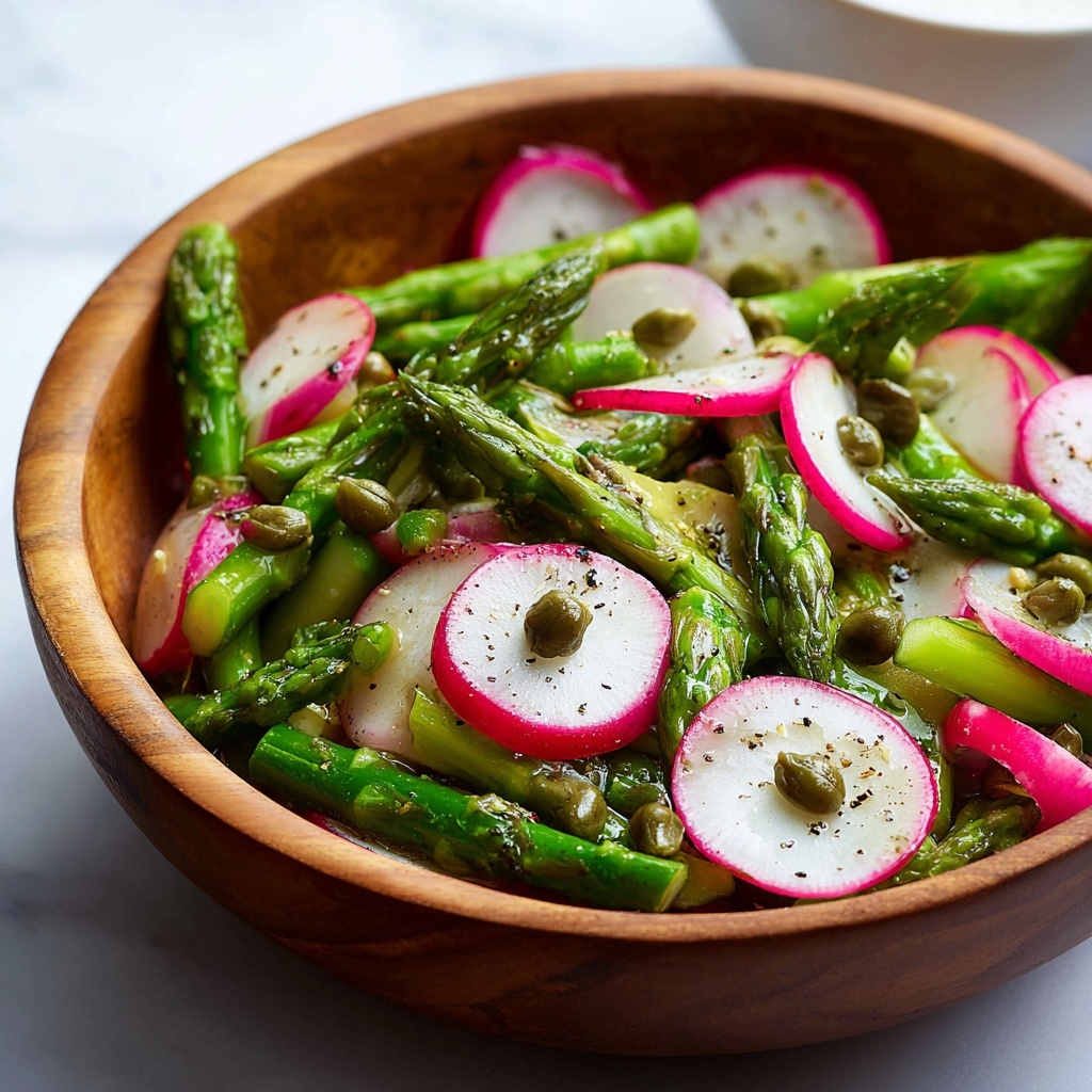 Asparagus and Radish Salad with Caper Vinaigrette Recipe - Recipe Image