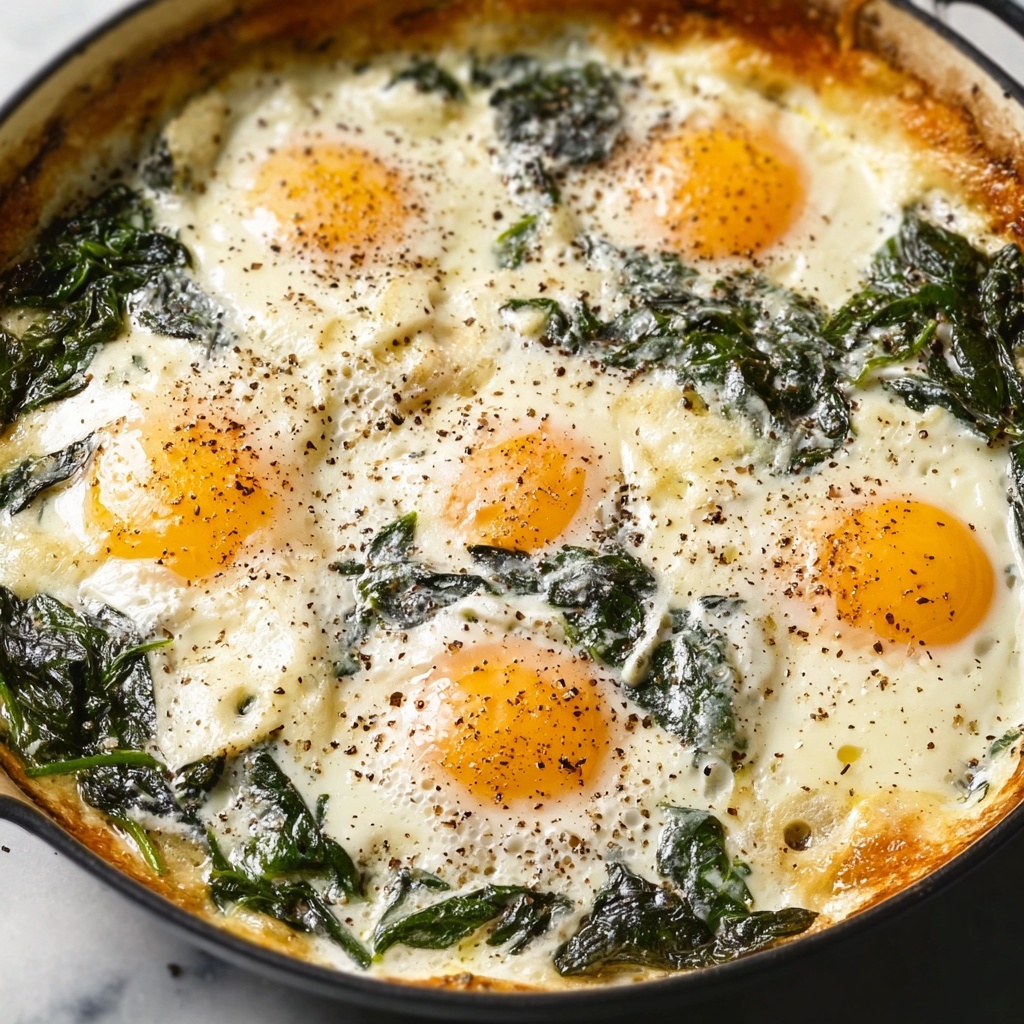 Baked Eggs Florentine Recipe - Recipe Image