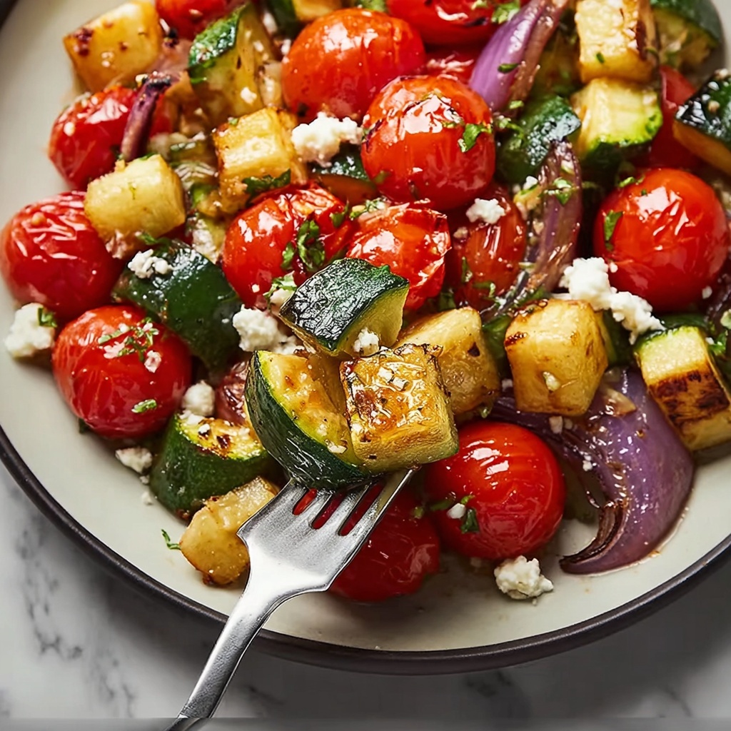 Air Fryer Greek Chicken and Veggies Recipe - Recipe Image