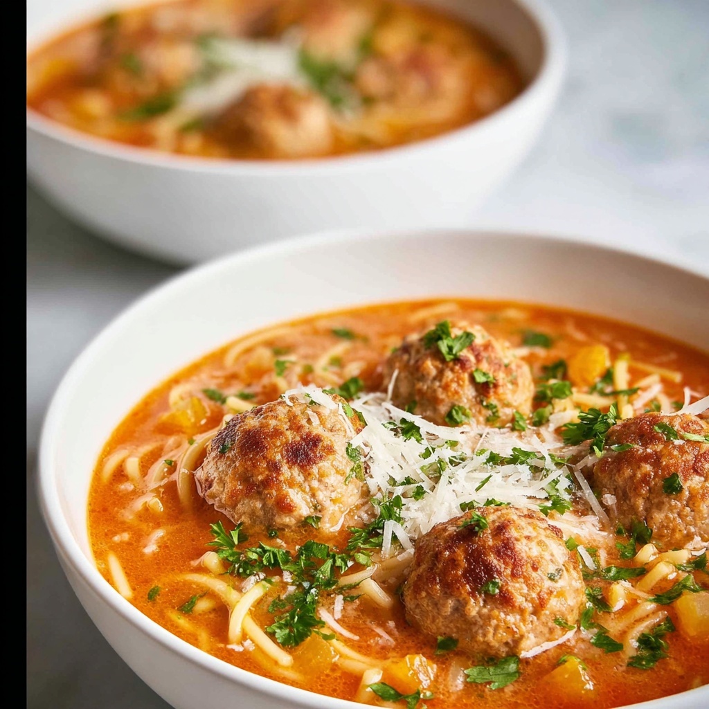 Chunky Italian Meatball Soup Recipe - Recipe Image